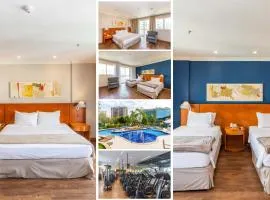 Barra Premium - flat com serviços, recepção 24 horas, piscina, academia e balsa para praia!