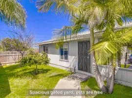 Entire Private 3-BR House, Ranch Style w Gated Yard near Beach, Available Now