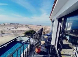 Villa vue mer TAMRAGHT avec piscine et terrasses 15 lits