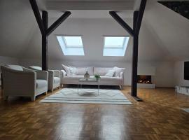 Exklusives 2 Zimmer Dachstudio mit Kamin Perfekte Lage für Phantasialand und Köln Messe inkl Parkplatz und Vollausstattung, hotel a Nörvenich