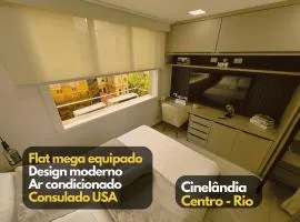 Flat Moderno completo Ar Consulado USA Cinelândia Centro - Feito por Arquiteto