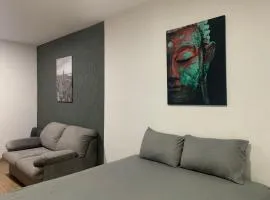 Flat perto da praia com piscina na cobertura