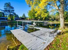 Lakefront Nekoosa Home Private Beach and Boat Dock!