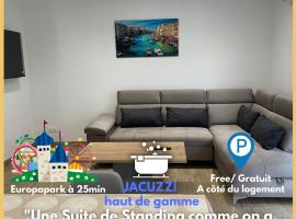 Europapark à 11km Suite Lune avec Jacuzzi, hotel v destinaci Friesenheim