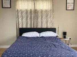 A spacious double bed studio