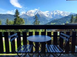 Appartement Saint Gervais les Bains vue imprenable Mont Blanc, hotel sa Saint-Gervais-les-Bains