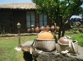 Traditional Hanok thatched house