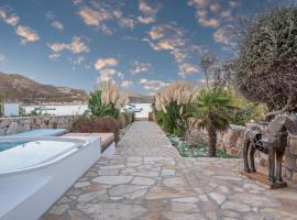 Villa Del Mar、パトモスのホットタブ付きホテル