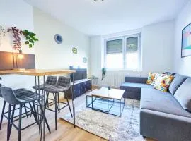 BE-3G - Joli 2 pièces tout équipé pour 1-2 pers au 3ème étage au centre de Mulhouse