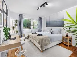 EDLER WOHNRAUM Noble Stadtoase mit Boxspringbett, Kaffeevollautomat, Lift & Parkplatz