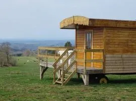 Belle roulotte de style chalet au coeur du Sancy