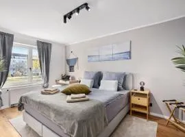 EDLER WOHNRAUM Luxuriöses Apartment mit Balkon, Boxspringbett, Kaffeevollautomat, Lift & Parkplatz