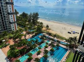 Sea View & Pool View & WiFi & Netflix at Iman Kazoku TimurBay Ville Studio 2BDR