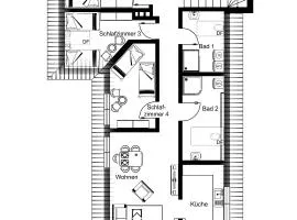 120m² Apartment nahe A1 - 4 Schlafzimmern - 2 Bäder - große Wohnküche - Grillplatz - Parkplatz