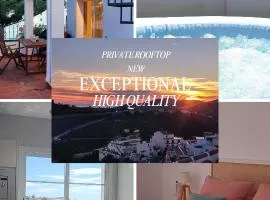 Penthouse with Hot Tub and Air Conditioning Offering Breathtaking Panoramic Mountain and Sea Views