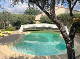 AGENCE JF IMMO - Villa climatisée avec piscine privée proche des plages ménage inclus Wifi V0840، فندق في بيسان