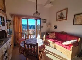 Appartement familial au Revard vue sur le jardin d'enfant et pistes