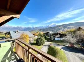 Cosy apartment with Mont-Blanc and slope views