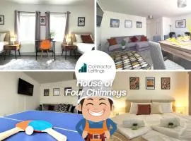 Spacious 4-Bedroom House with POOL & TABLE TENNIS TABLE and MASSAGE CHAIRS By Your Lettings Short Lets & Serviced Accommodation Peterborough Free WiFi and Netflix