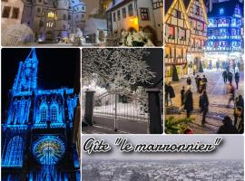 Gîte avec parking, au calme, entre Colmar-Riquewihr et Obernai ,marchés de Noël, 3 chambres, avec terrasse, hotel in Châtenois