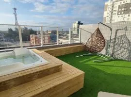 Apartamento Sofisticado Ed Del Paine terraço com hidro