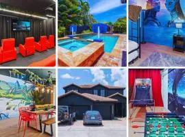 Avatar Luxe Villa 5BR w Cinema, Pool, Game Room & BBQ