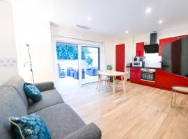 Beau studio cozy centre ville et plages avec terrasse n3