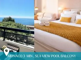 MONACO Border LUXURY SUITE - SEA VIEW - POOL