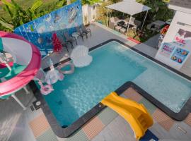 Space Water House พูลวิลล่าครอบครัว ที่พักที่ทำอาหารเองได้ในBan Pong