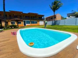 Casa Vista do Sol, 5min de carro de Castelhanos, Frente Mar de Anchieta, 5 quartos-2 com ar condicionado lazer completo