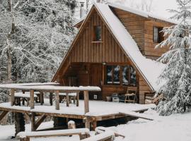 Roztomilá a utulná chata Azzy na samotě v lese., chata ve Valašských Kloboukách