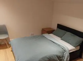 Big ensuite room with shower and rest room and good garden view