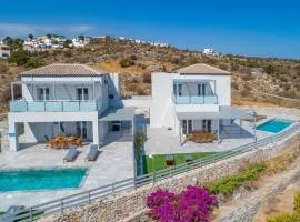 Gianna's Panoramic Seaview Twin Villas with pools
