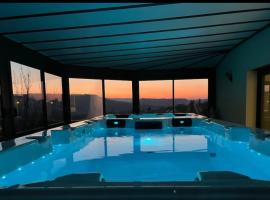 spa de nage et jacuzzi &agrave; S&eacute;verac d'Aveyron，S&eacute;v&eacute;rac d' Aveyron的SPA 飯店