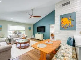 Walk to Harry Harris Beach Modern Coastal Escape!