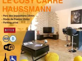 Cosy carré Haussmann, stade de franc, C D G, Paris