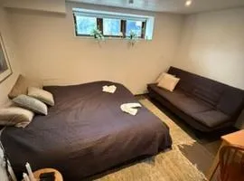Værelse med 2 senge og sovesofa