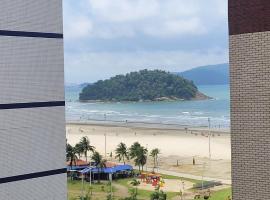 Lindo kitnet vista ao mar Itararé São Vicente, hotel in São Vicente