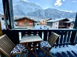 Appartement vue Montblanc 5mn piste2, hotel a Les Trabets