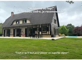 Belle longère normande avec piscine chauffée
