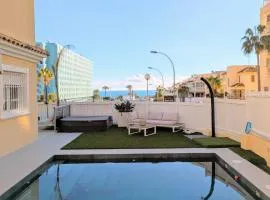 Spacious villa with private pool and beach views