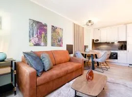 Das Solaris 3 Beach Apartment mit Balkon, Gemeinschaftssauna und Grillplatz