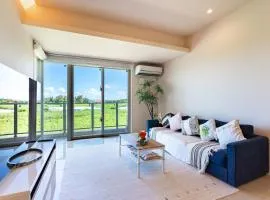 You can enter the beach by swimwear from the room