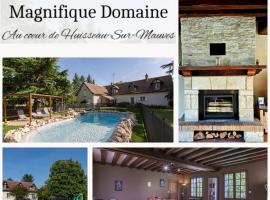 Le Domaine de Baracas - Le Grand Gîte 4 étoiles - piscine-billard-baby-foot-cheminée - 14 personnes, Hotel in Huisseau-sur-Mauves