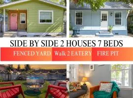 Side-by-Side Houses in Downtown Walk to Lake, Activities & Dining