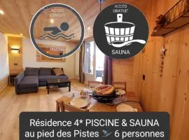 Douillet 33 m² piscine et sauna - 6 pers