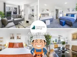 4 Bedroom Elegant House Near Peterborough City Center with Free Parking - Angus Suites by Contractor Lettings