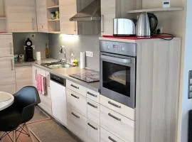 Im Herzen von Wiesdorf- Blick auf das BAYER-KREUZ -Appartement mit 2 Schlafzimmern-für 3 Personen -Zentral gelegen - Friedrich Ebert Platz 5a , 4te Etage - Dachterrasse und Sauna - Kaution Pflicht -