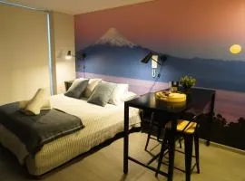 Departamento full equipado a pasos del movistar arena, moderno y cómodo con toda la magia del sur