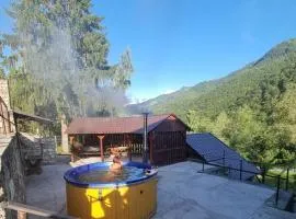 Cabana Floare de stâncă Retezat cu Ciubar in pădure